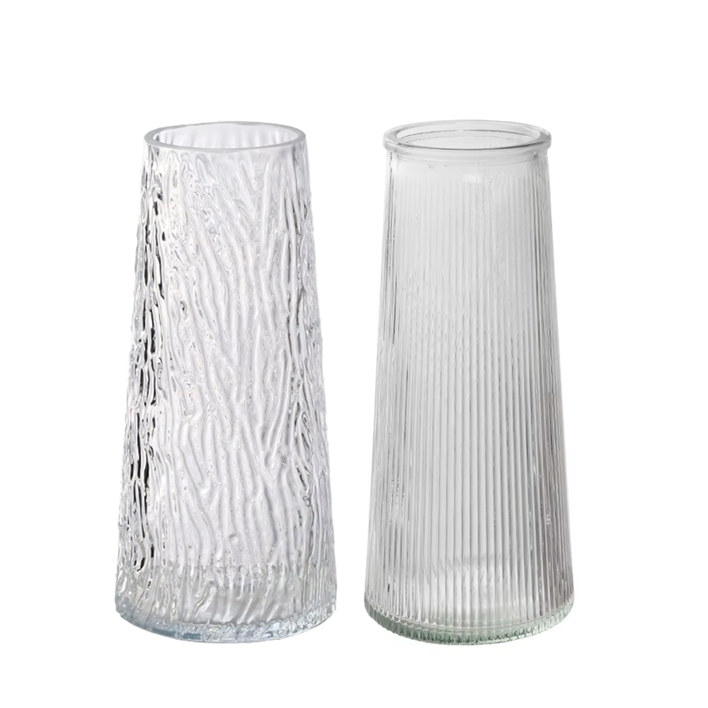 Juego de 2 Floreros Altos Diseño Labrado - Imagen 6