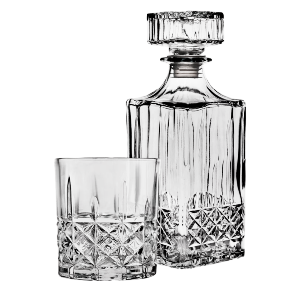 Kit Licorera para Whisky de 1000 ml y Vasos de Vidrio - Imagen 6