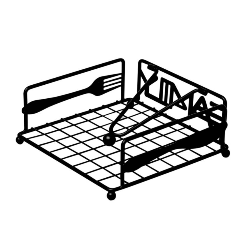 Servilletero de Metal Negro Moderno