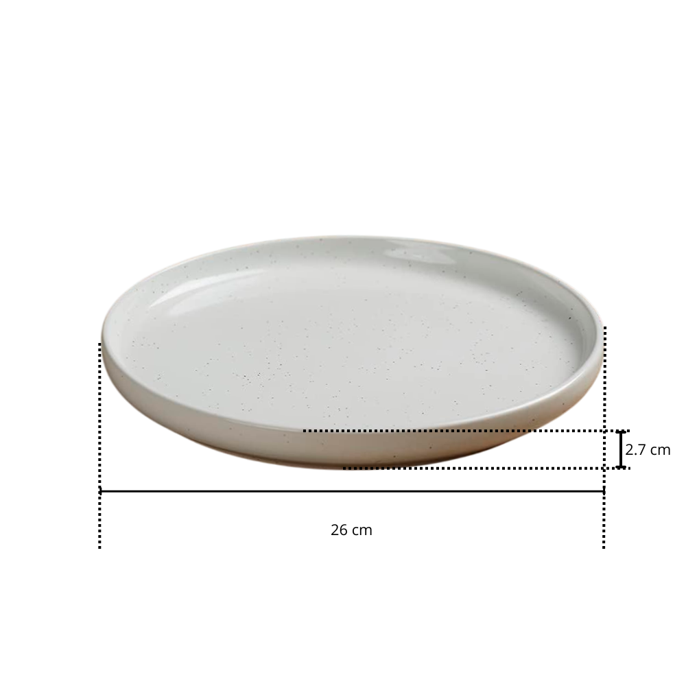 Set de 4 Platos Cerámica con Borde Alto 26 cm - Imagen 8