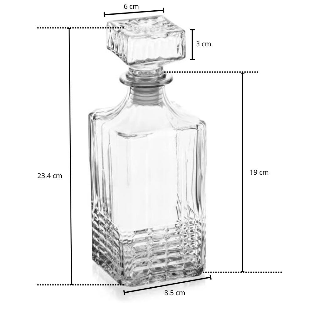 Kit Licorera para Whisky de 1000 ml y Vasos de Vidrio - Imagen 5