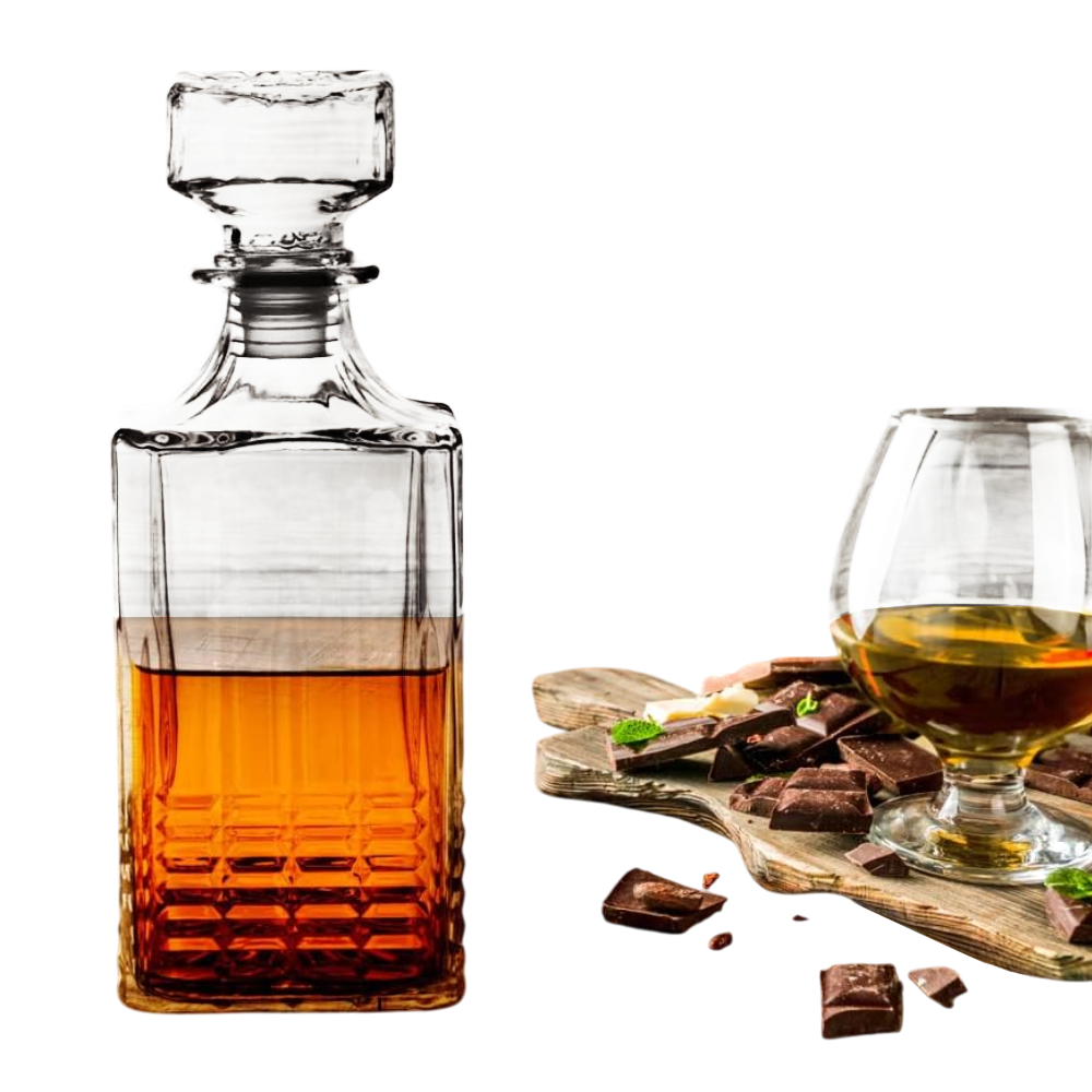 Kit Licorera para Whisky de 1000 ml y Vasos de Vidrio - Imagen 3