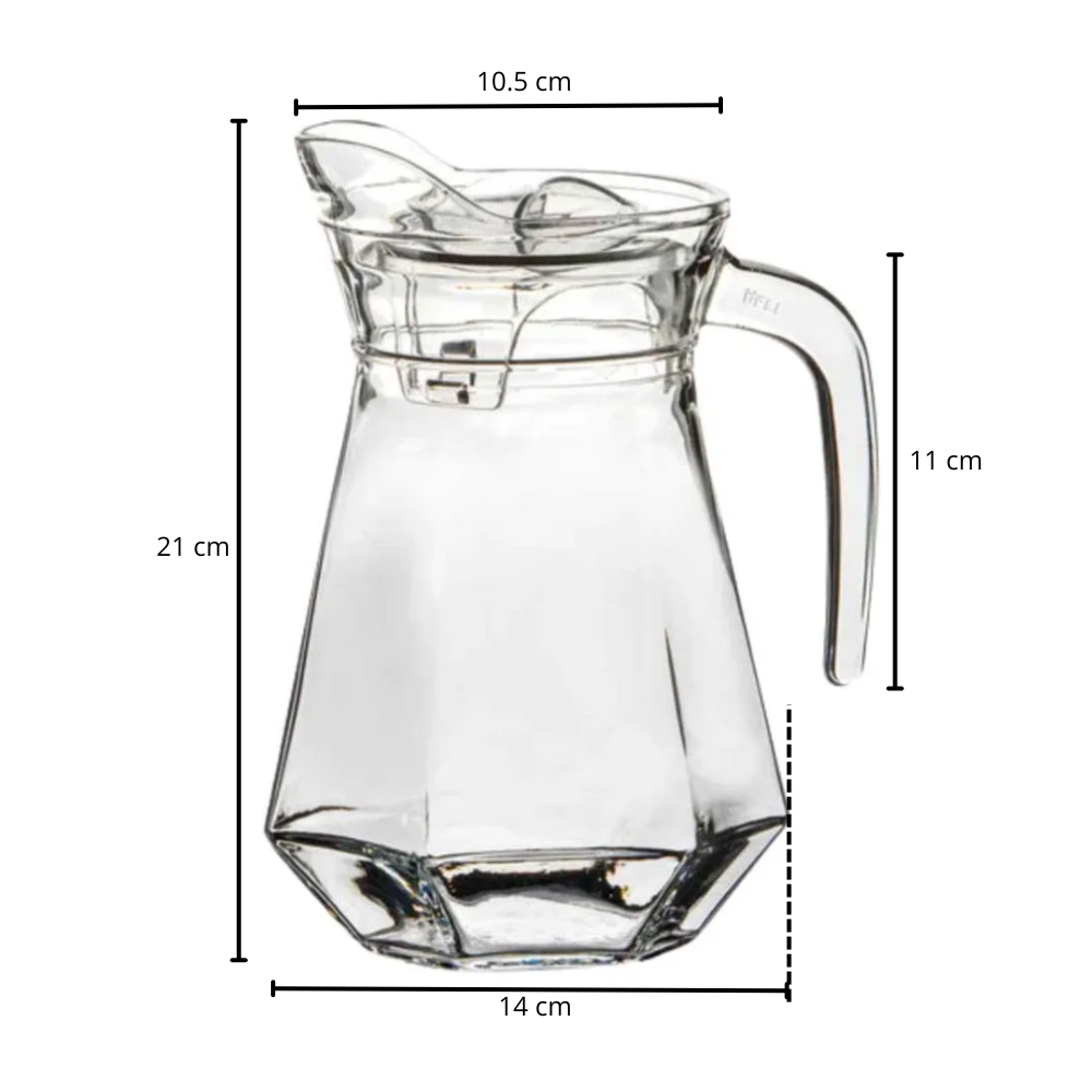 Jarra de Vidrio con Tapa Acrílica 1400 ml - Imagen 5