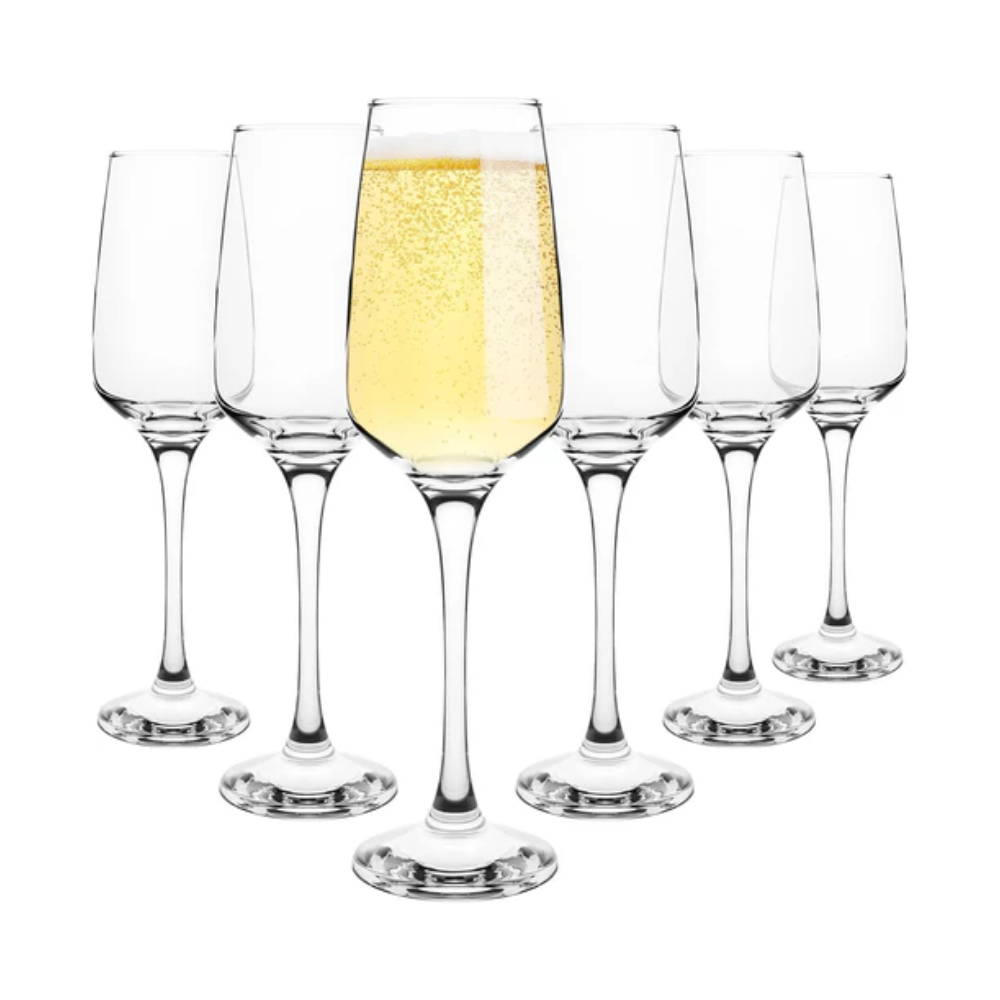 Set de 6 Copas para Champagne Base Ancha 227 ml