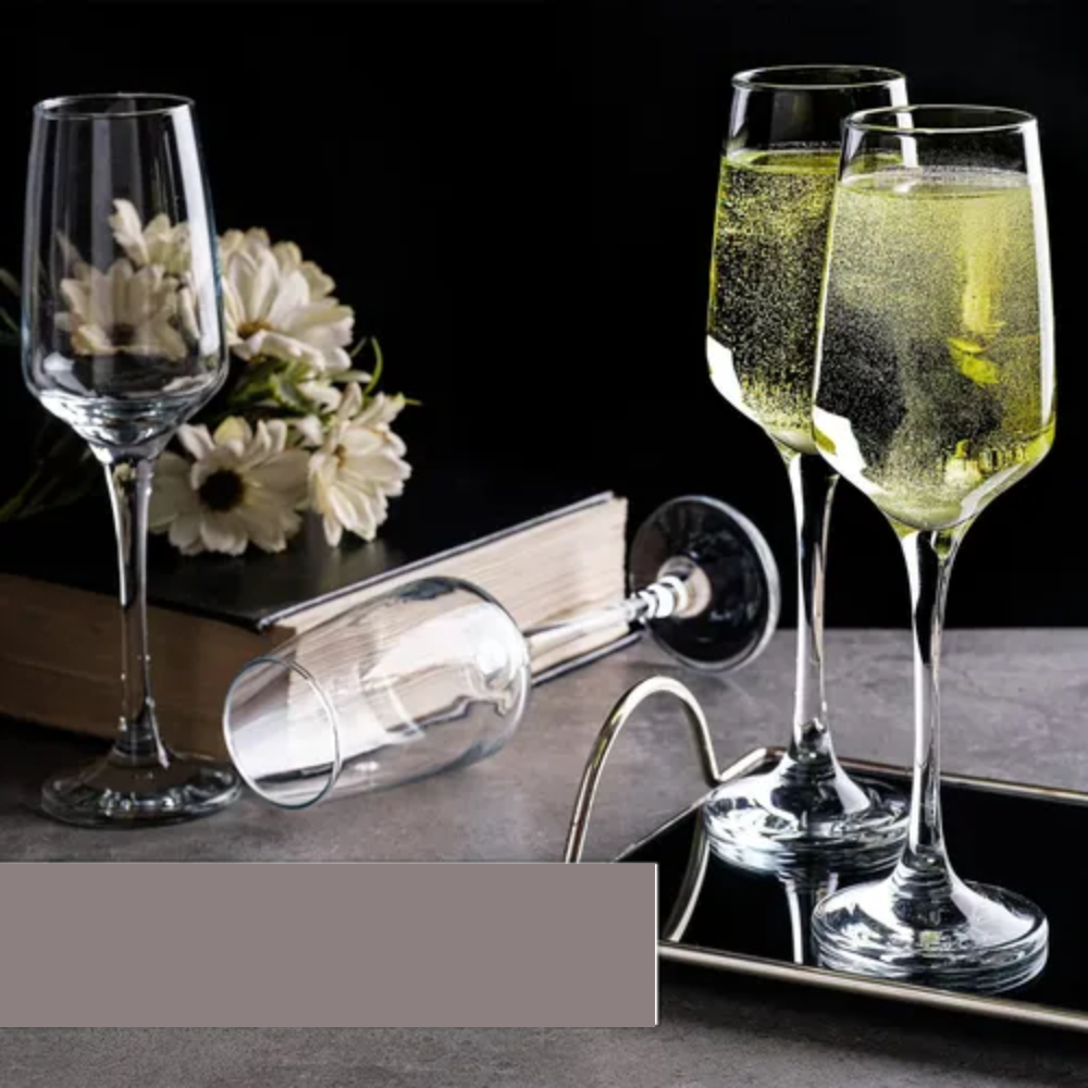 Set de 6 Copas para Champagne Base Ancha 227 ml - Imagen 4