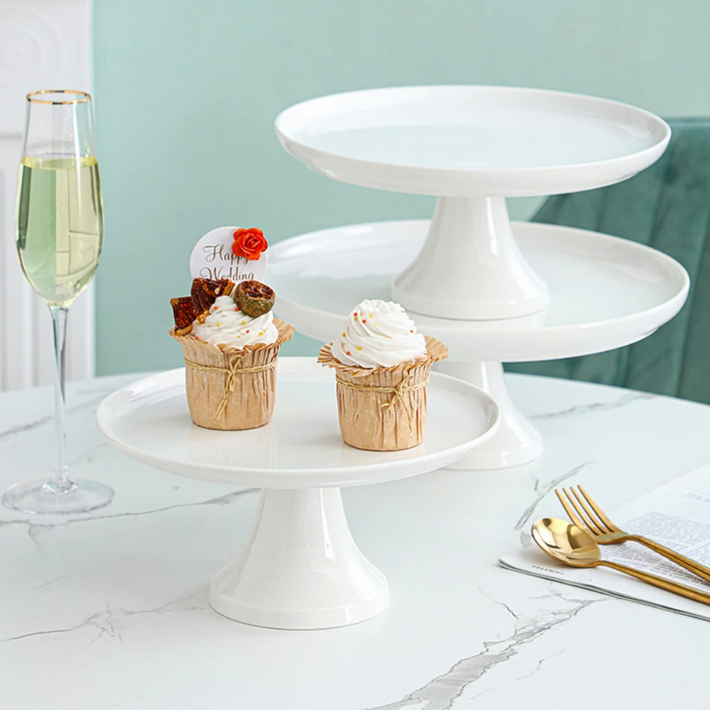 Pedestal para Torta de Cerámica con Tapa de Acrílico - Imagen 4