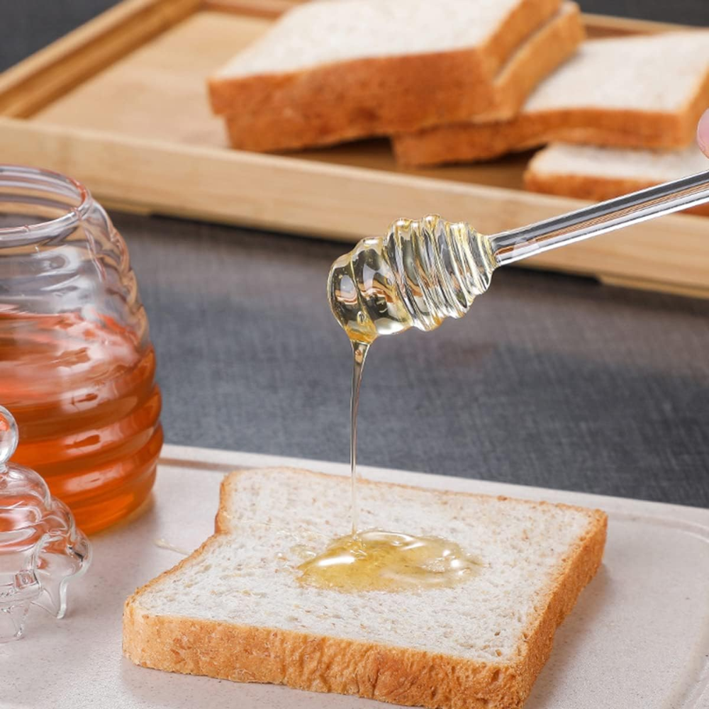 Frasco para Miel con Cuchara y Tapa de Vidrio Borosilicato 450 ml - Imagen 3