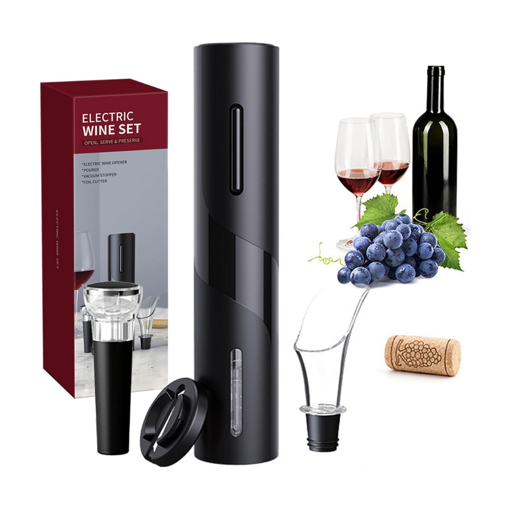Set Sacacorcho Eléctrico de Vino a Batería con Accesorios