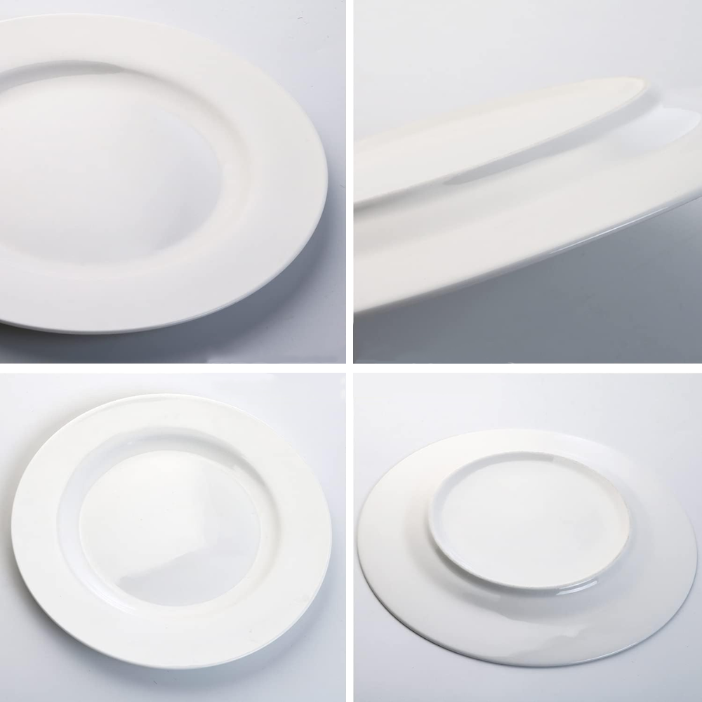 Set 6 Platos de Cerámica Blanco Acabado Brilloso - Imagen 5