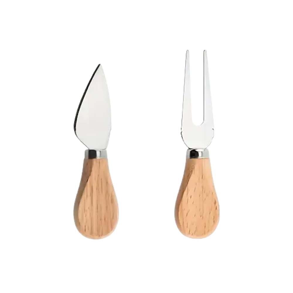 Tabla para Quesos de Bambú con Cuchillo Curvo y Punta - Imagen 2