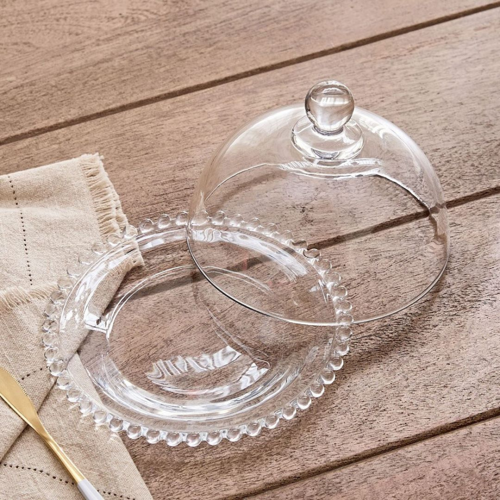 Cúpula y Plato de Vidrio con Cuencas para Dulces - Imagen 3