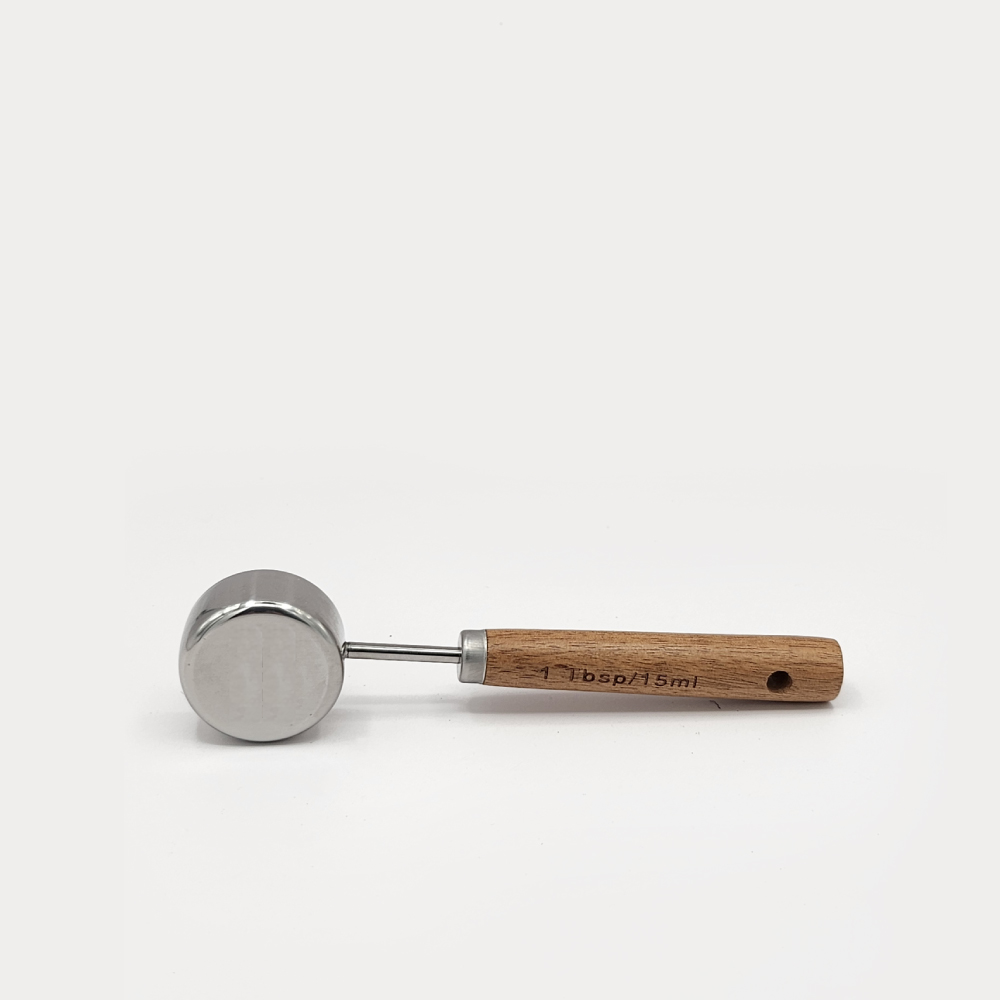 Cuchara Dosificadora de Acero para Café con Mango de Madera - Imagen 4