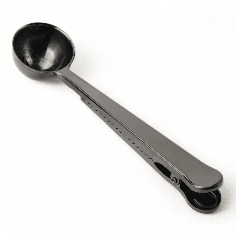 Cuchara con Pinza Selladora de Acero para Café