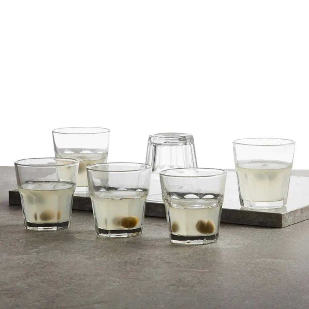 Juego de 6 Vasos Shot Base Octogonal